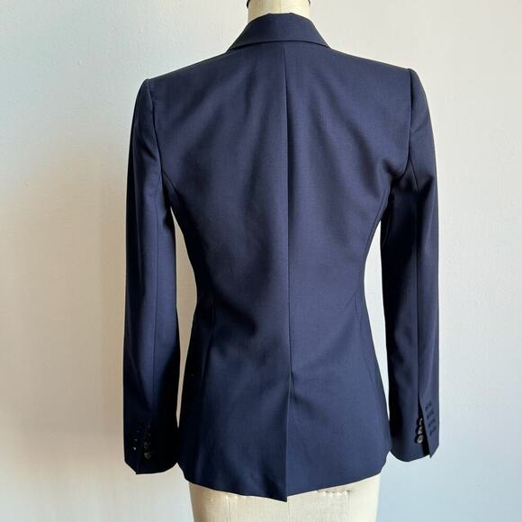 J. CREW Tollegno 1035 Wool Blend BiStretch Navy Blazer - Picture 3 of 7